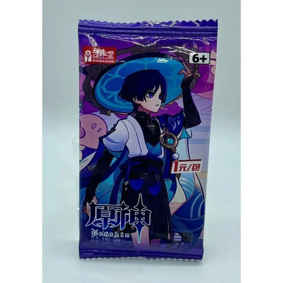 Genshin Impact Japanese Trading Cards Booster Pack Anime TCG CCG New Sealed - Picture 1 of 3